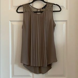 Grey Pleated Tank Top